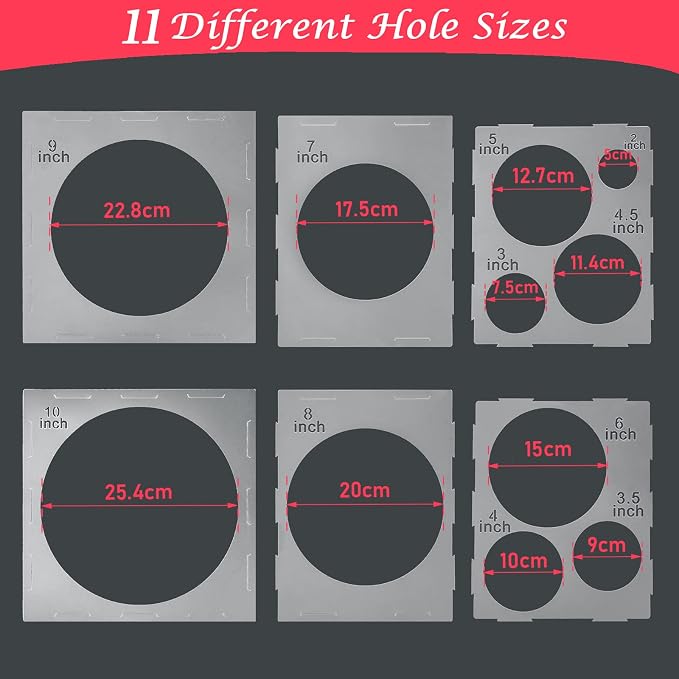 Catcan 11 Holes Balloon Sizer Cube Box, 2-10 Inch Balloon Measurement Tool | - Image 3