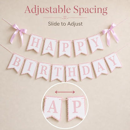 Pink Happy Birthday Banner - Image 6
