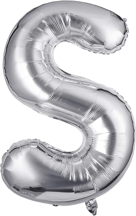 Single Aluminum Hanging Foil Film Silver Letter Balloons S 40 Inch | by FFNIU