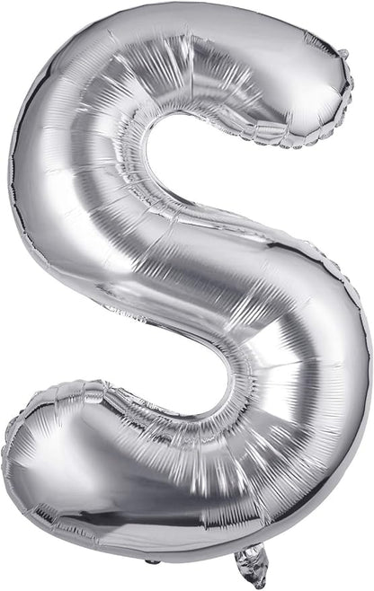 Single Aluminum Hanging Foil Film Silver Letter Balloons S 40 Inch | by FFNIU