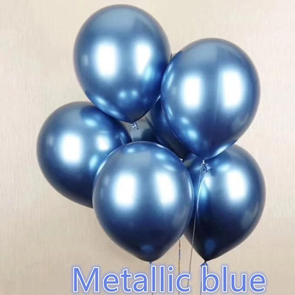 5 inch Metallic Blue Balloons - Image 3