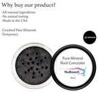Root Touch Up Powder - 11 True-to-Nature Hairline Concealer Shades - No Fragrance, Talc or Parabens - Hair Cover by NuBeauti (Without Brush, Black)
