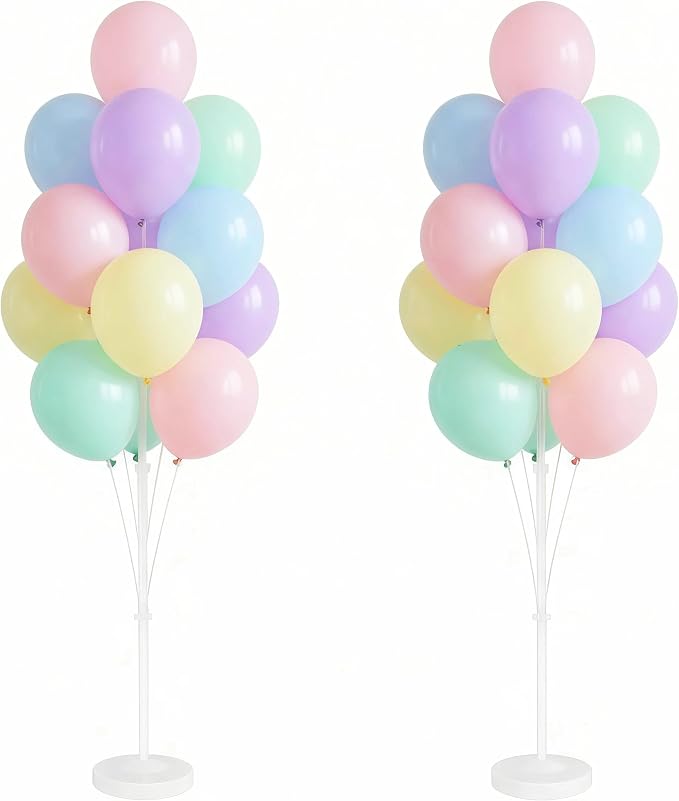 Pastel Balloon Column Kit Set of 2-Balloon Column Kit by HiinsPartyDecoration