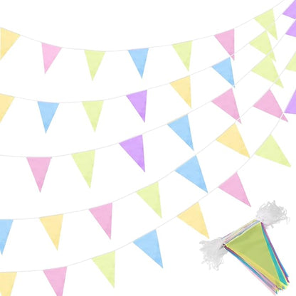 Tatuo 200 Feet Solid Pennant Banners Flags String Triangle Hanging DIY Bunting by Tatuo