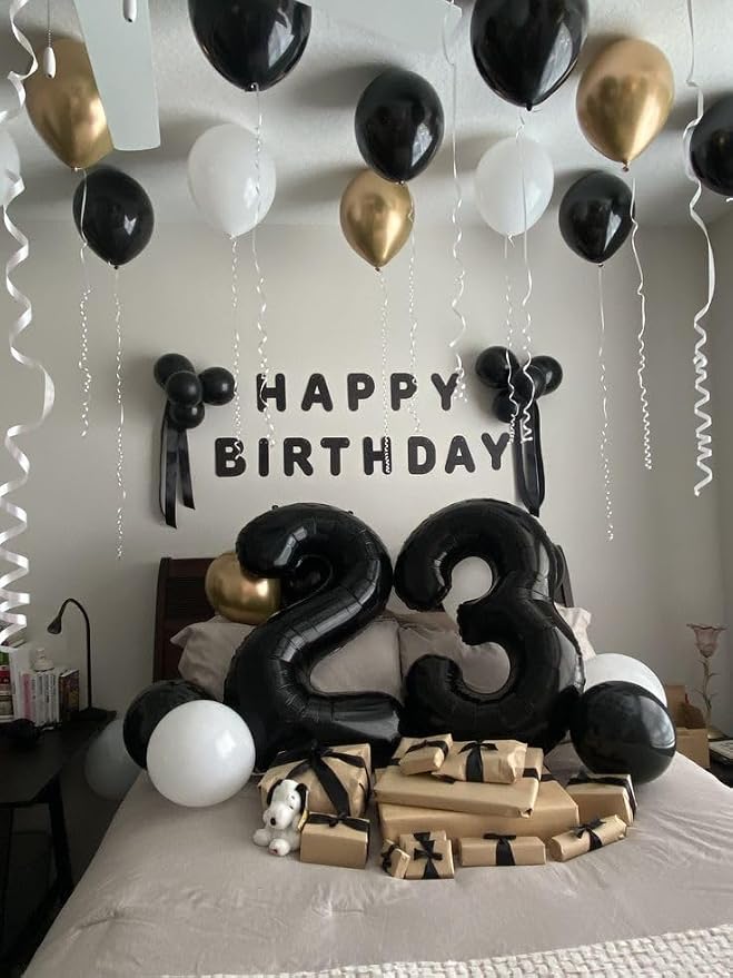 40 Balloon Number 40 Inch Black Balloons - Image 3