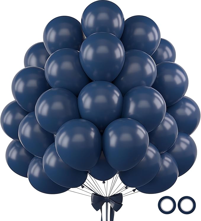 Navy Blue Balloons 110pcs 12 Inch Latex Balloon by BAIBAOXIANG