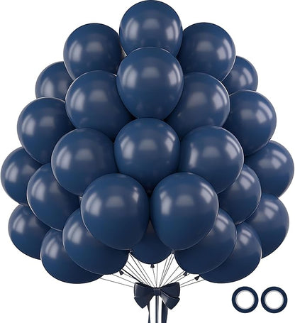 Navy Blue Balloons 110pcs 12 Inch Latex Balloon by BAIBAOXIANG