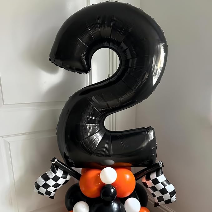 Black 3 Balloon Number, 40 Inch Number 3 Balloon Large Black 3 Foil Mylar - Image 3