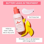 FUNCTION OF BEAUTY Leave In Conditioner for Curly Hair, 7 oz - Sulfate Free Conditioner with Mango Butter Hydrates, De-Frizzes and Defines Curls