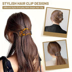 8 PCS Flat Hair Clips for Women, French Design Flat Hair Claw Clips, Strong Hold Matte Hair Barrettes for Women Thin Hair, Duck Billed Hair Clips for Daily Styling Christmas Gifts