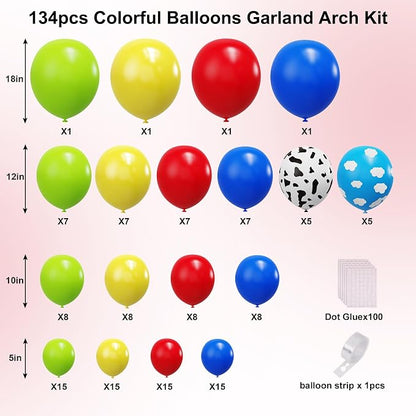 YMSZ Cow Print Balloons Arch Kit, 18 12 10 5 inch Latex Balloons - Image 2