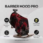 Professional Barber Cape - Hair Cutting Cape with Adjustable Neck Closure, Salon Quality Styling Cape for Hairdressers and Barbers - Red