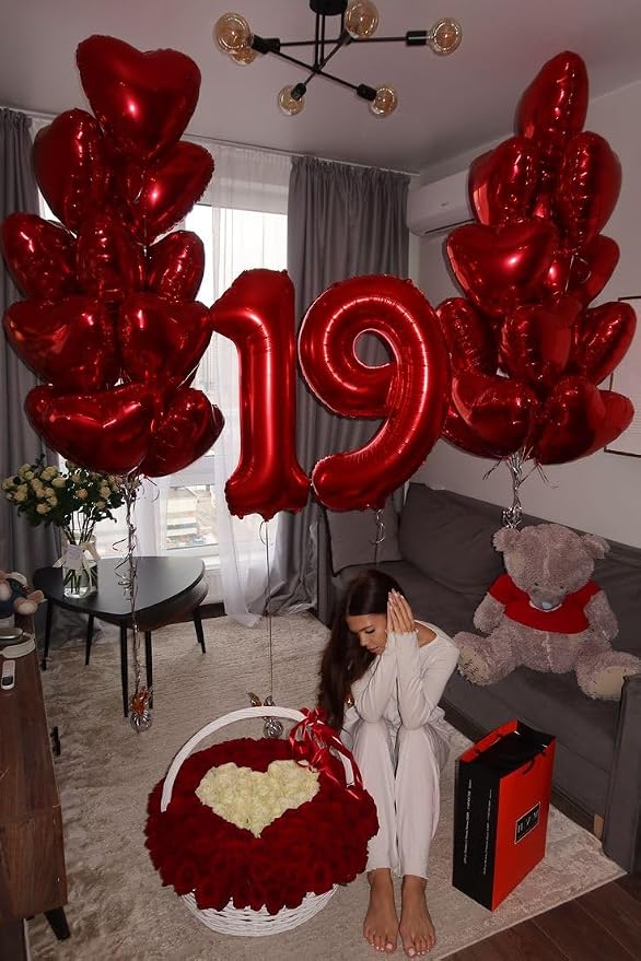 14 Balloon Number 40 Inch Red Balloons - Image 4