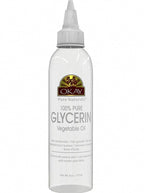 OKAY 100% Pure Glycerin Vegetable Oil - Natural Cleansing for Hair, Skin and Face, Liquid Glycerin to Moisurize and Hydrate for Women and Men - 6 Fl Oz (Pack of 1)