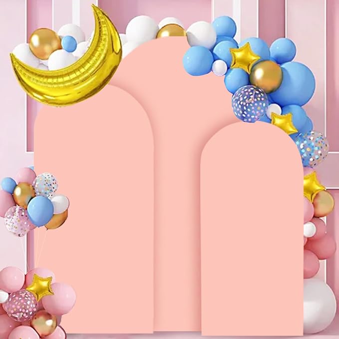 FANPROMS Wedding Arch Cover Dusty Rose 5FT 6FT 7FT Arch Backdrop Cover Set of 3 - Image 5