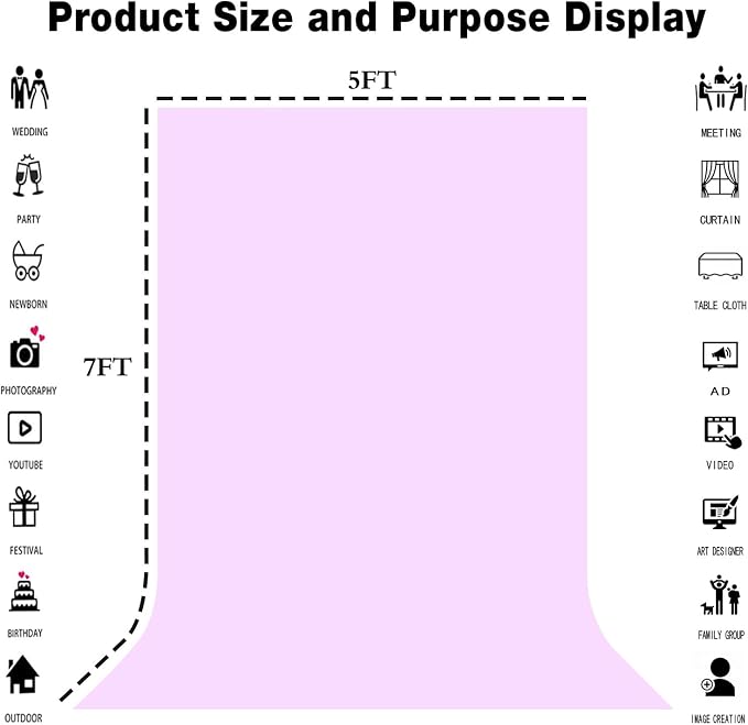 Light Purple Photography Backdrop - Image 3