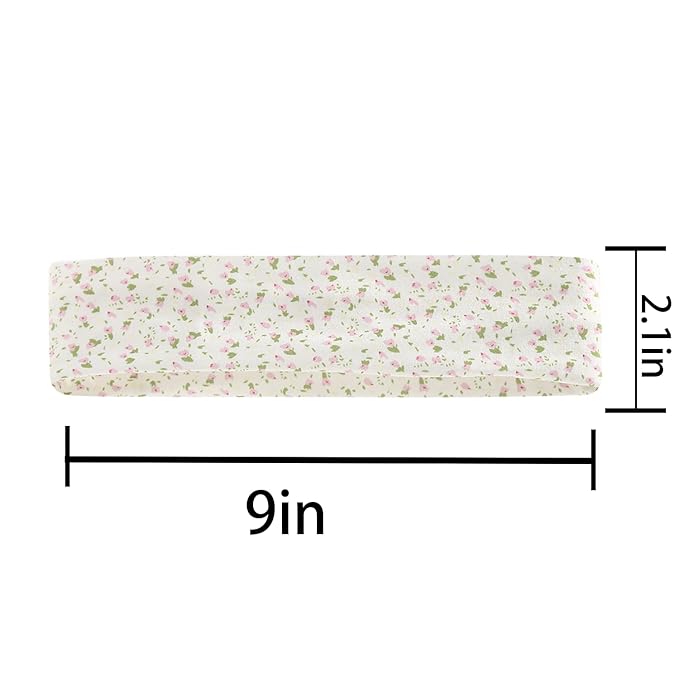 Cute Headbands for Women, plus for Nurses – Fashion Non Slip Elastic Floral Hairbands, Soft Fabric Thick Stripe Head Bands for Girls, Valentine's Day Heart Headbands (D-6)