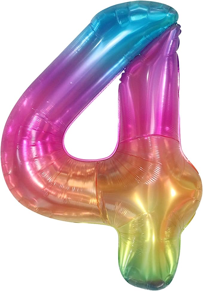 KatchOn Giant Rainbow 4 Balloon Number by KatchOn