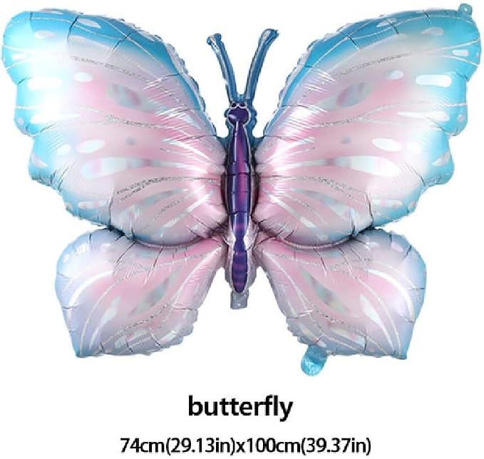 Butterfly Balloons 4 Pieces for Butterfly Themed Party Decoration | 40inch Blue - Image 3