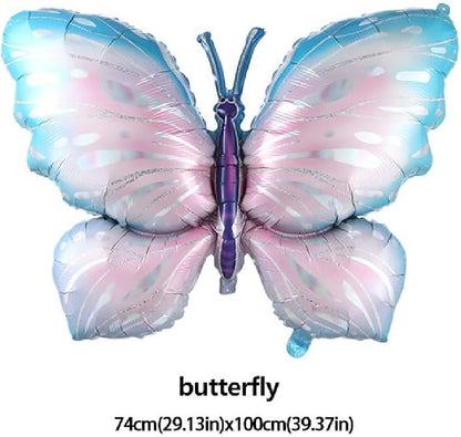Butterfly Balloons 4 Pieces for Butterfly Themed Party Decoration | 40inch Blue - Image 3