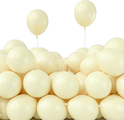 PartyWoo Pastel Yellow Balloons 50pcs Light Pale Yellow Color | 5 Inch Balloons by PartyWoo