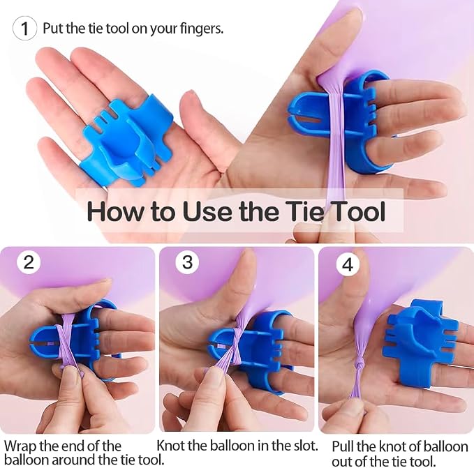 Balloon Arch Kit 20pcs Balloon Flower Clips & 2pcs Balloon Tying Tool & 49.2ft - Image 6