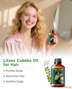 Mumianhua Litsea Cubeba Essential Oil 100% Pure Litsea Cubeba Oil Natural May Chang Essential Oil for Aroma & Diffusers, Massage, Skin Care, Hair Care, Candle & Soap Making 3.38 Fl Oz