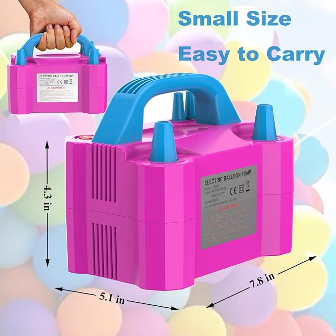 LANGXUN Portable High Power Electric Balloon Pump, Two Nozzle 110V 600W Air - Image 7