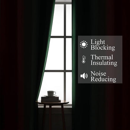 Red and Green Ombre Blackout Curtains - Image 3