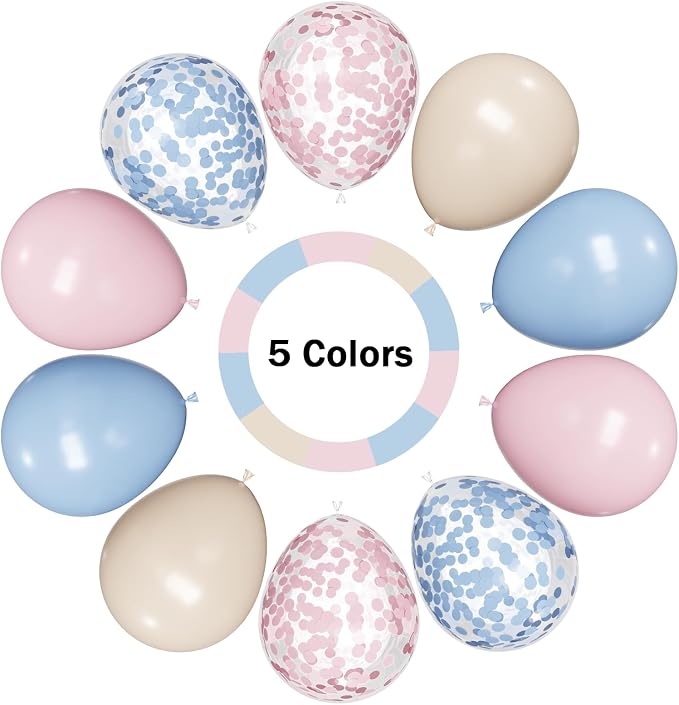 Pink and Blue Balloon Arch Kit - Image 3