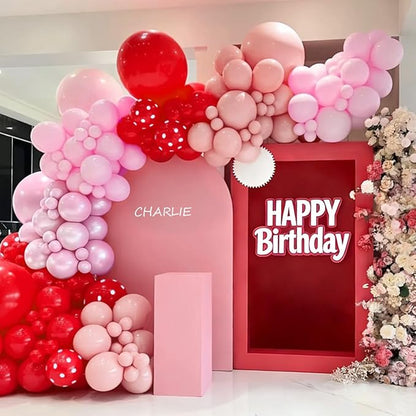 Red and Pink Balloon Garland Arch Kit - Image 6
