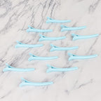 12 Pcs Light Blue Hair Clips for Styling Sectioning, YISSION 3.1 Inch Matte Alligator Hair Clips Hair Barrettes No Crease Duck Billed Hair Clip, Hair Styling Accessories for Women Girls