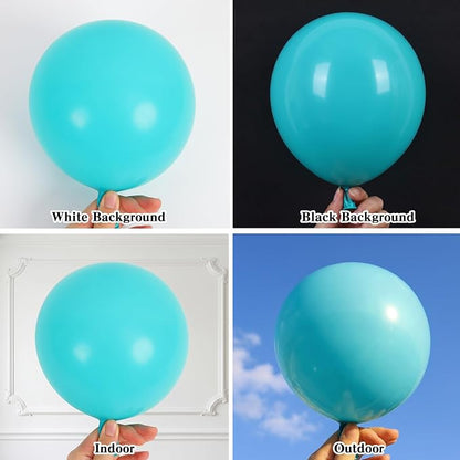 RUBFAC 135pcs Teal Blue Balloons Different Sizes 18 12 10 5 Inch Turquoise Teal - Image 3