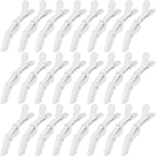 Ondder 24 Pack Pro Hair Clips for Styling, Coloring, Cutting - Large Alligator Clips for Women, Men, Girls, Teens - White