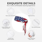 Sports Tie Headband Bandana Running Athletic Sweat Band Elastic Adjustable Sport Head Tie for Men Women Head Ties Ninja Tie Headbands Tennis Sweatbands Soccer Basketball Teams Running Head Band