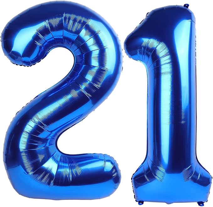 Navy Blue 21 Balloon by IWERP