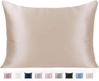 Adubor 100% Silk Pillowcase - Mulberry Silk Pillow Cases, 23 Momme 6A Grade Fibers, Silk Pillow Case for Hair and Skin Health, with Hidden Zipper (King 20''×36'', Beige, 1PC)