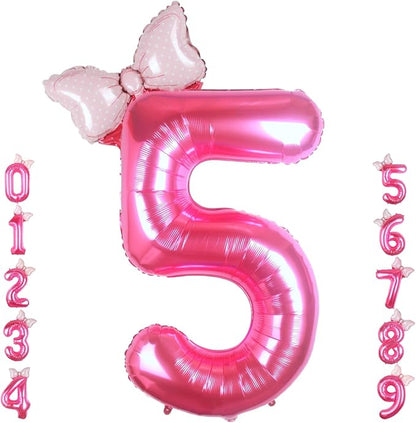 40 inch Pink Number 5 Balloon by Kwuz