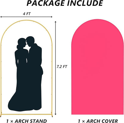 Neatsure Arch Backdrop Stand and Cover Set, 7.2FT Metal Photo Balloon Arch - Image 3