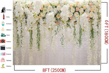 Mocsicka Wedding Flower Backdrop Wall Floral Bridal Shower Backdrops - Image 4