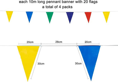 GREATRIL Bunting Pennant Banner 80 Flags - Image 3