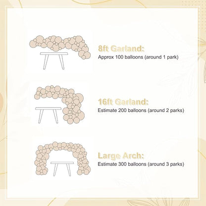 White and Gold Balloon Garland Arch Kit 132Pcs Metallic gold Ivory white Cream - Image 7