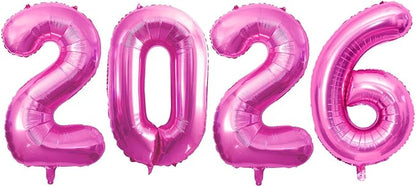 2026 Foil Number Balloons for 2026 New Year Eve Festival Party Supplies by GOER