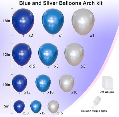 Blue Balloon Arch Kit, 18 12 10 5 inch - Image 2