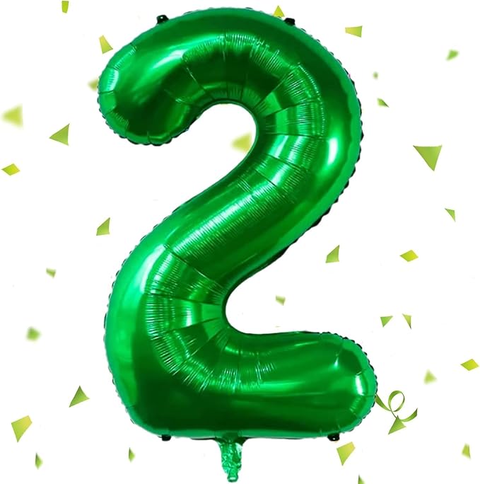 Green Number Balloons, 40 Inch Dark Green Balloon 2.2 Helium Balloon 2nd by Yeodong