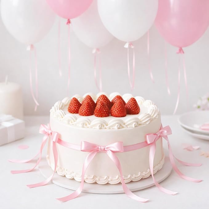 KINGLAKE Light Pink Satin Ribbon - Image 5