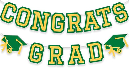 Congrats Grad Banner Graduation Party Banner Decoration Hanging Garland High by Unknown