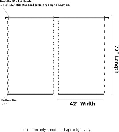 Kotile Ivory Vintage Lace Curtains - Image 2