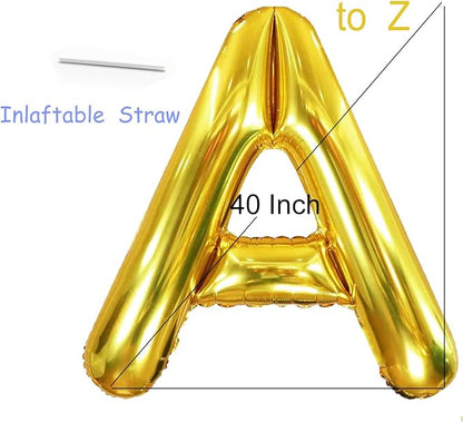 40 Inch Letter Foil Balloons Gold - Image 7