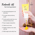 FOUR REASONS Color Mask INTENSE- Yellow – (27 Colors) Intensive Toning Treatment - Color Depositing Conditioner – Semi Permanent Hair Dye for Lightened and Colored Hair– 100% Vegan, 6.76 fl oz